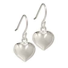 ELLAS SILVER HEARTS EARRINGS #UER-9751CS