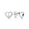 ELLAS SILVER HEARTS EARRINGS #UER-9751CS