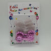 EDEN METALLIC PINK & CLEAR PINK SPECKLE FLOWER BARRETTE #FB-TPK
