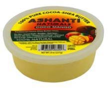 ASHANTI NATURALS 100% PURE COCOA BUTTER & COCOA-SHEA BUTTER 8oz.