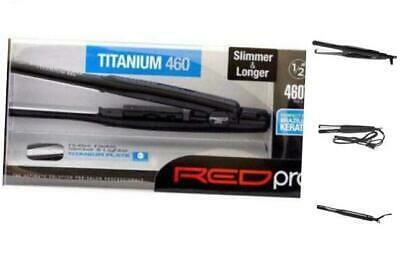 KISS RED PRO HYBRID TITANIUM 1/2" FLAT IRON W/FREE 2oz. ARGAN OIL