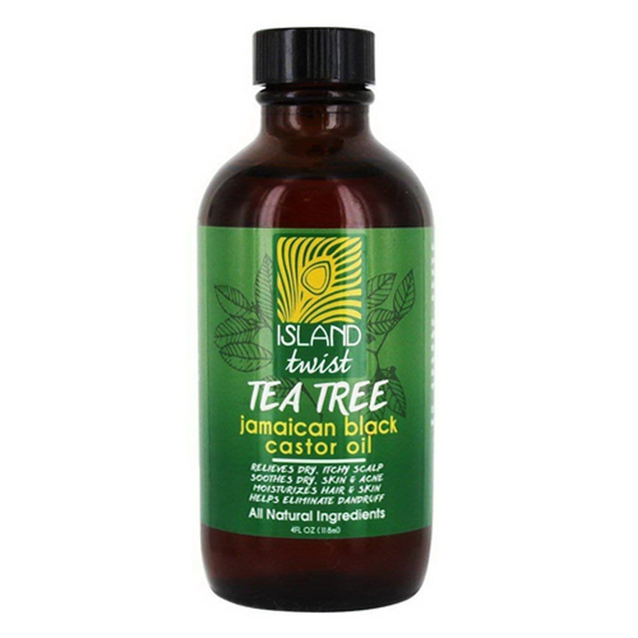 ISLAND TWIST JAMAICAN BLACK CASTOR OIL TEA TREE 4oz.
