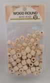 MAGIC COLLECTION WOOD ROUND BEADS 12mm #12816NAT