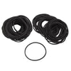 STYLIAN THIN BLACK RUBBER NYLON PONYTAIL HOLDER #61112-2