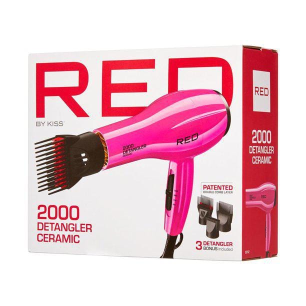 RED BY KISS 2000 CERAMIC DETANGLER DRYER