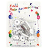 EDEN METALLIC SILVER FLOWER BARRETTE #FB-MSIL